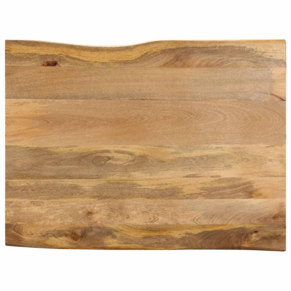 Tablero de mesa borde natural madera maciza mango 90x80x3.8 cm