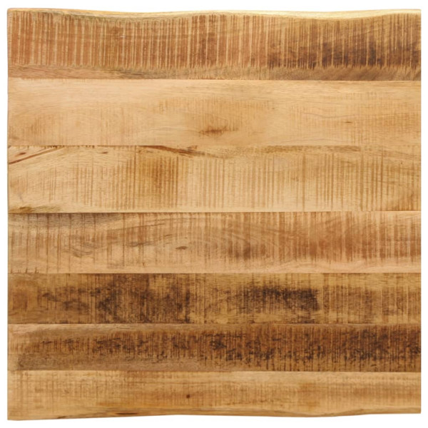Tablero de mesa borde natural madera mango rugosa 40x40x2.5 cm