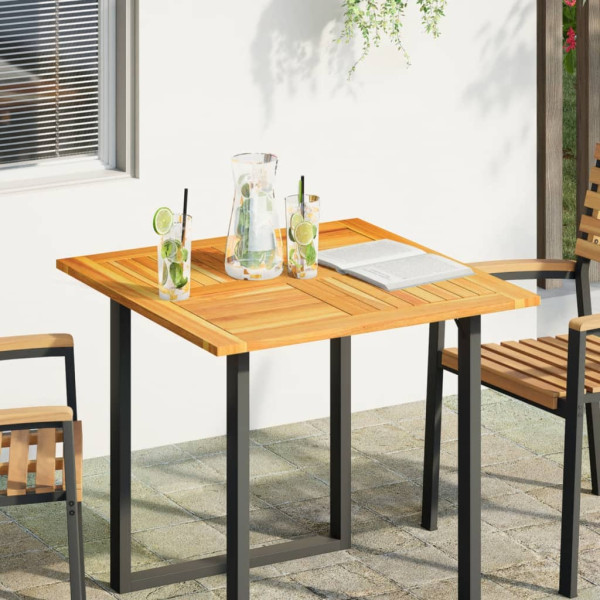 Tablero de mesa cuadrado madera maciza de acacia 80x80x2.2 cm