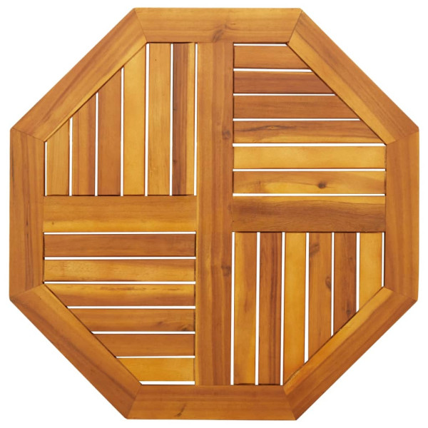 Tablero de mesa octogonal madera maciza de acacia 70x70x2 cm