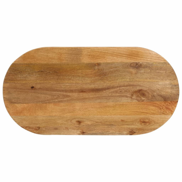 Tablero de mesa ovalado madera maciza de mango 120x60x3.8 cm