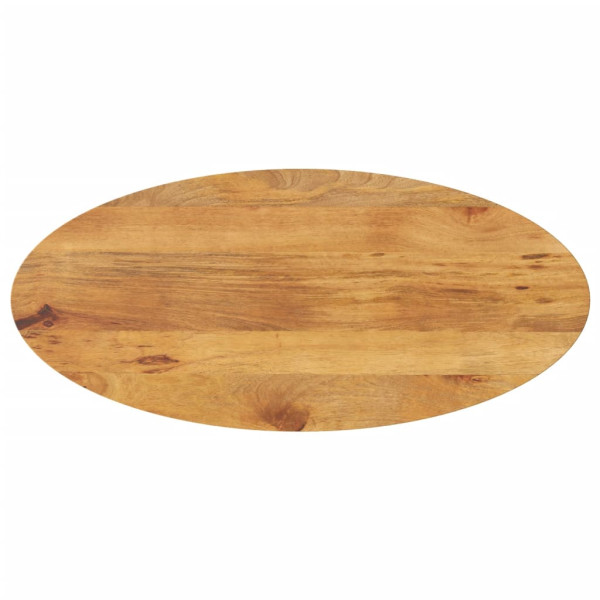 Tablero de mesa ovalado madera maciza de mango 80x40x3.8 cm