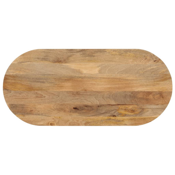 Tablero de mesa ovalado madera maciza de mango 90x40x3.8 cm