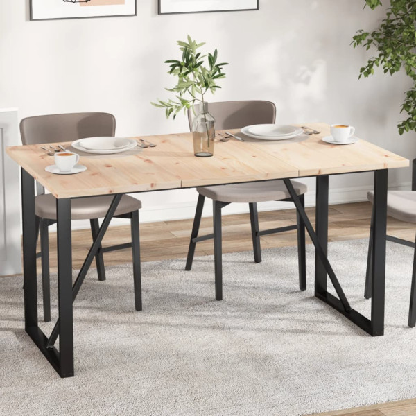 Tablero de mesa rectangular 3 uds madera de pino 80x47x2.5 cm