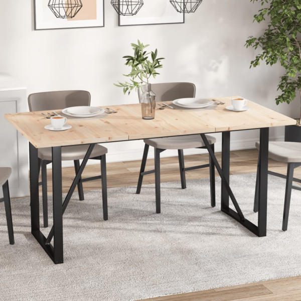 Tablero de mesa rectangular 3 uds madera de pino 80x53x2.5 cm