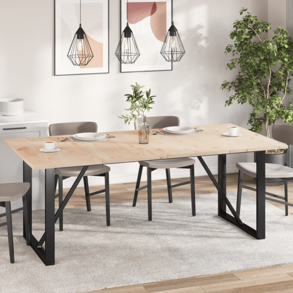 Tablero de mesa rectangular 4 uds madera de pino 100x50x2.5 cm