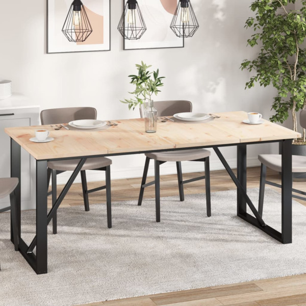Tablero de mesa rectangular 4 uds madera de pino 90x45x2.5 cm
