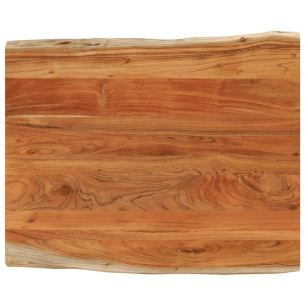 Tablero de mesa rectangular borde natural acacia 100x80x2.5 cm