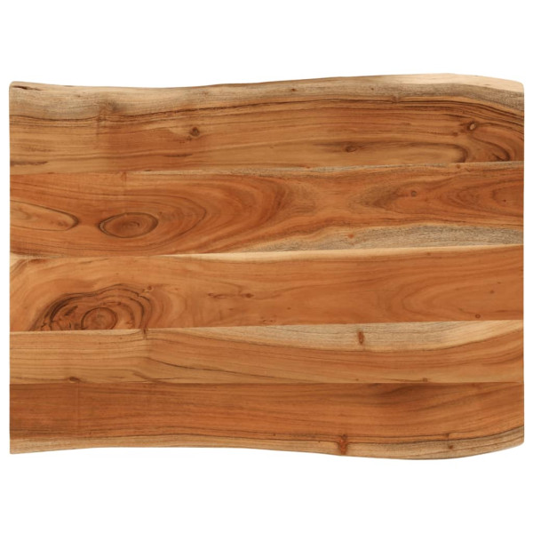 Tablero de mesa rectangular borde natural acacia 70x60x3.8 cm