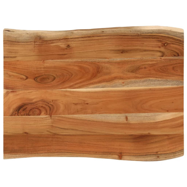 Tablero de mesa rectangular borde natural acacia 80x60x3.8 cm