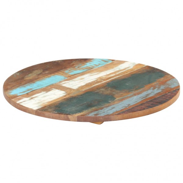 Tablero de mesa redonda 70 cm 25-27 mm madera maciza reciclada