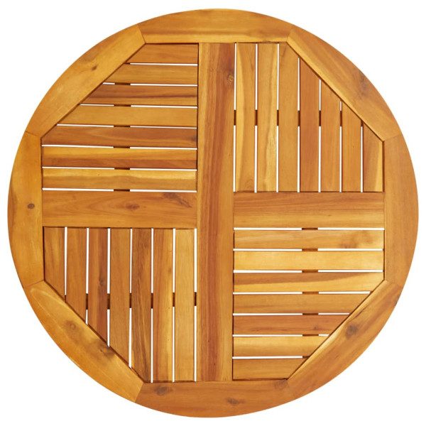 Tablero de mesa redondo madera maciza de acacia Ø80x2.2 cm
