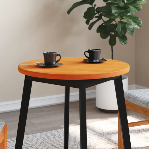 Tablero de mesa redondo madera maciza de pino marrón Ø60x2.5 cm