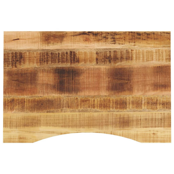 Tablero escritorio con curva madera mango rugosa 100x50x2.5 cm