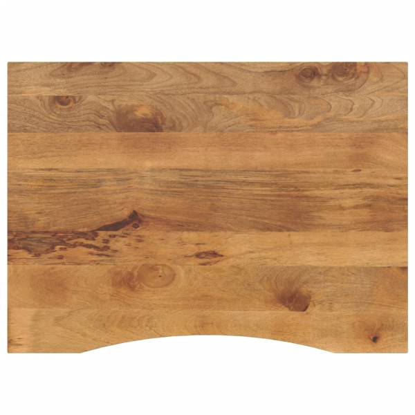 Tablero escritorio con curva madera mango rugosa 100x80x2.5 cm