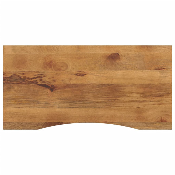 Tablero escritorio con curva madera mango rugosa 110x50x2.5 cm