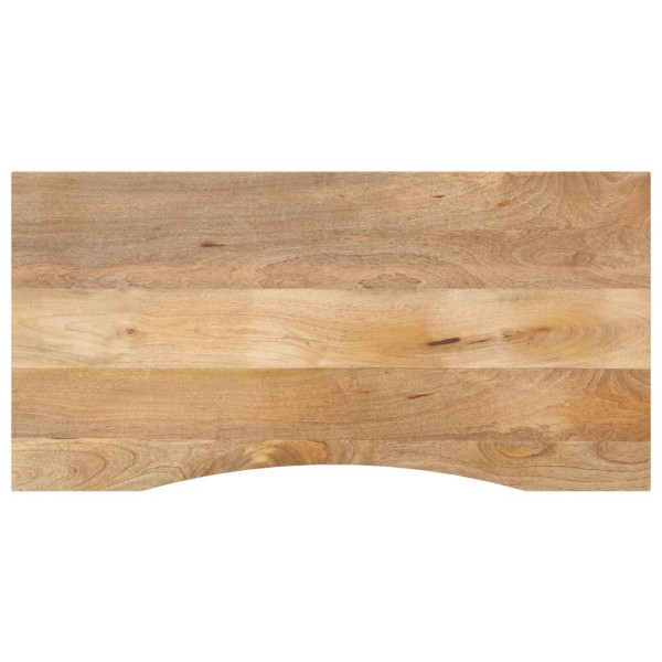 Tablero escritorio con curva madera mango rugosa 110x60x2.5 cm