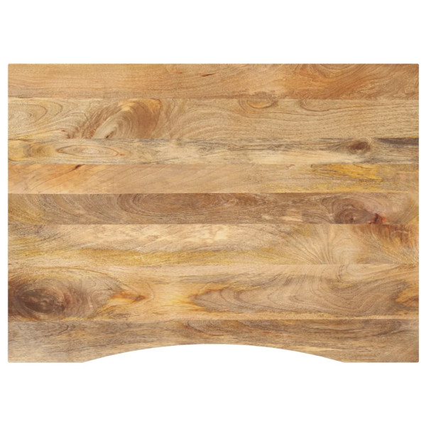 Tablero escritorio con curva madera mango rugosa 110x80x2.5 cm