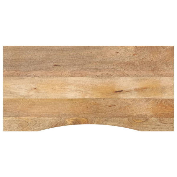 Tablero escritorio con curva madera mango rugosa 120x50x2.5 cm