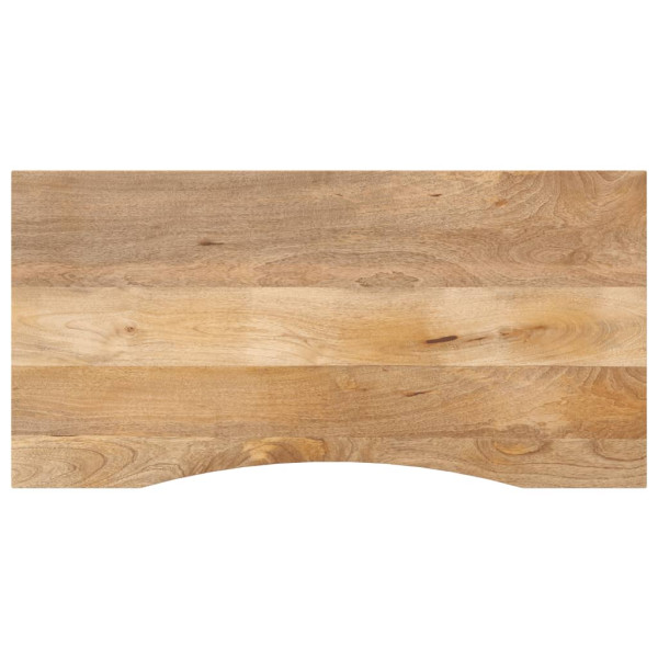 Tablero escritorio con curva madera mango rugosa 120x60x2.5 cm