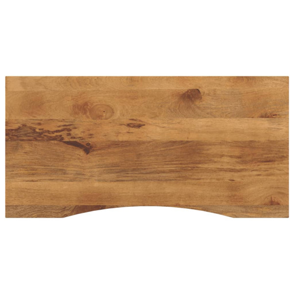 Tablero escritorio con curva madera mango rugosa 140x50x2.5 cm