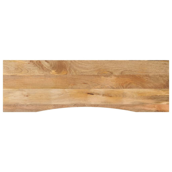 Tablero escritorio con curva madera mango rugosa 160x50x2.5 cm