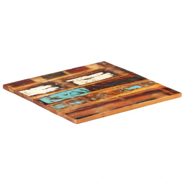 Tablero mesa cuadrada madera reciclada maciza 60x60 cm 25-27 mm