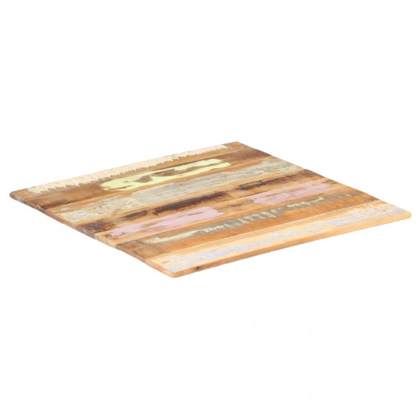 Tablero mesa cuadrada madera reciclada maciza 70x70 cm 15-16 mm