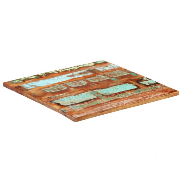 Tablero mesa cuadrada madera reciclada maciza 70x70 cm 25-27 mm