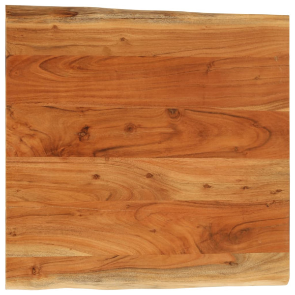 Tablero mesa cuadrado borde natural madera acacia 80x80x2.5 cm