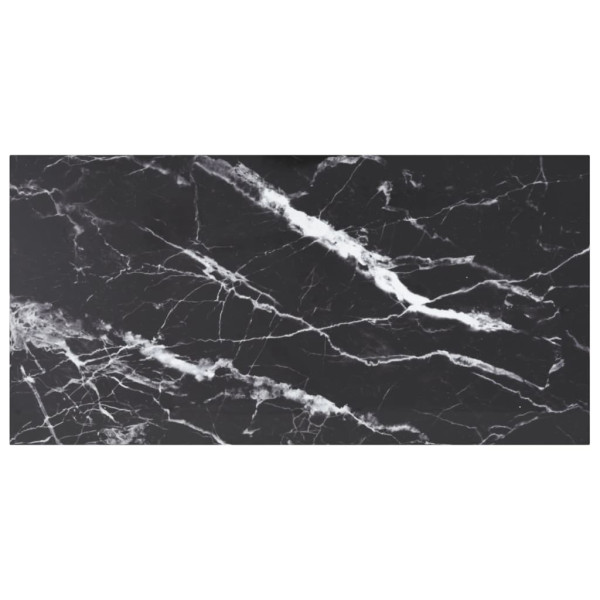 Tablero mesa diseño mármol vidrio templado negro 100x50 cm 6 mm
