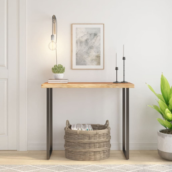 Tablero rectangular madera de acacia borde vivo 100x40x2.5 cm