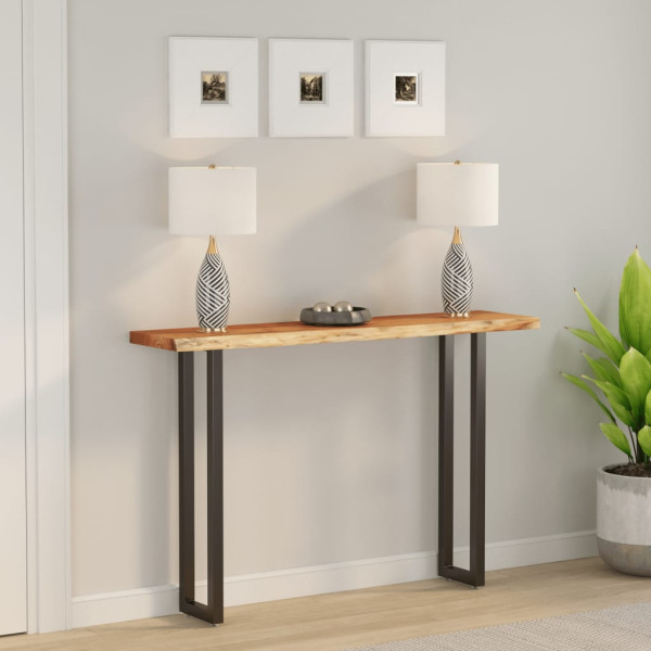 Tablero rectangular madera de acacia borde vivo 140x30x3.8 cm