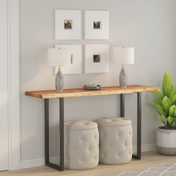 Tablero rectangular madera de acacia borde vivo 180x40x3.8 cm