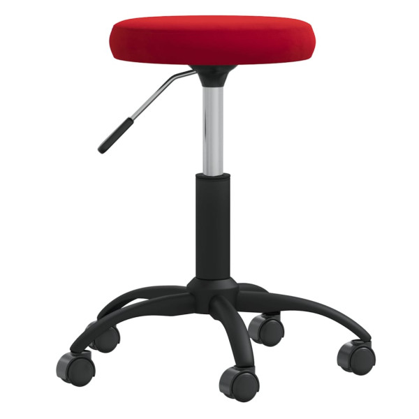 Taburete de masaje terciopelo rojo vino