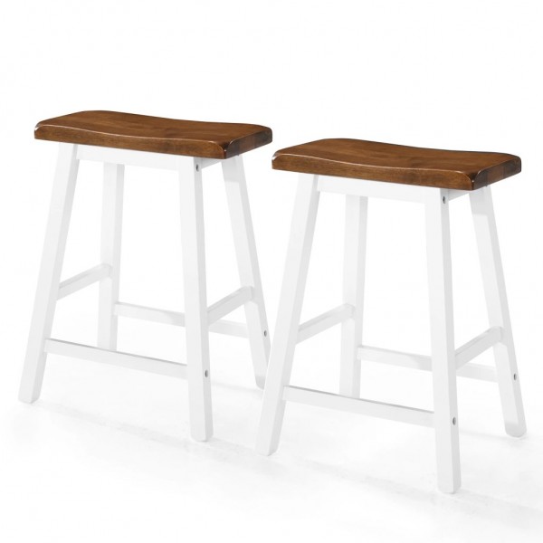 Taburetes de cocina 2 unidades madera maciza