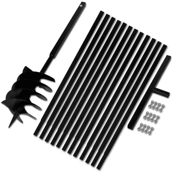 Taladro De Tierra Con Mango 200 mm Con Tubo De Extensión 13 M Acero