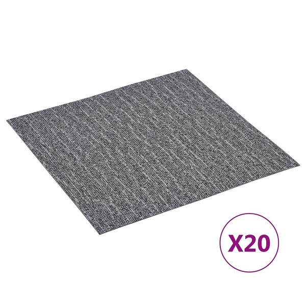 Tarimas autoadhesivas 20 piezas PVC 1.86 m² gris