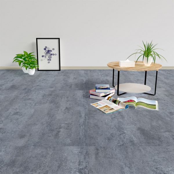 Tarimas autoadhesivas 20 piezas PVC 1.86 m² mármol gris