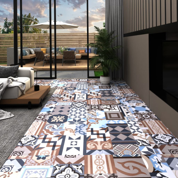 Tarimas autoadhesivas 20 udes PVC 1.86 m² estampado monocolor