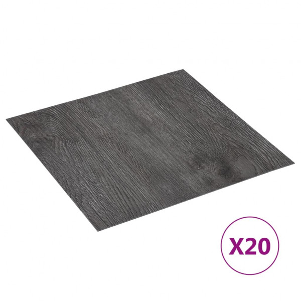 Tarimas autoadhesivas 20 unidades PVC 1.86 m² marrón