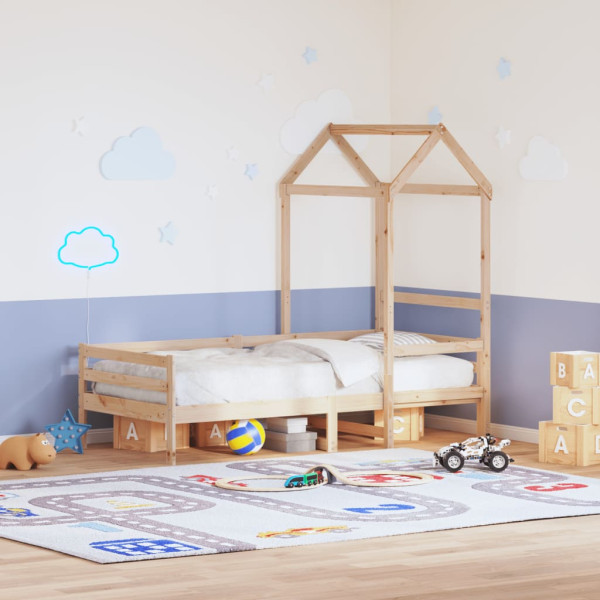Techo de cama infantil madera maciza pino 108x70x176.5 cm