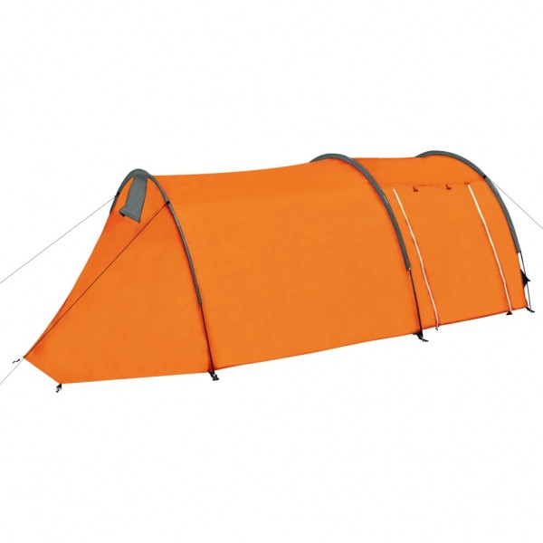 Tienda de campaña 4 personas tela gris y naranja