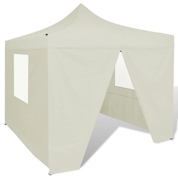 Tienda de fiesta plegable 3x3 m con 4 paredes crema