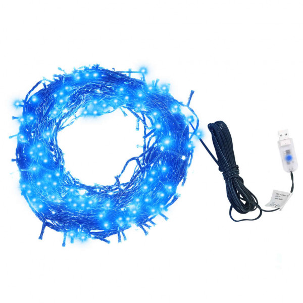 Tira de luces con 400 LEDs azul 40 m 8 efectos de luz