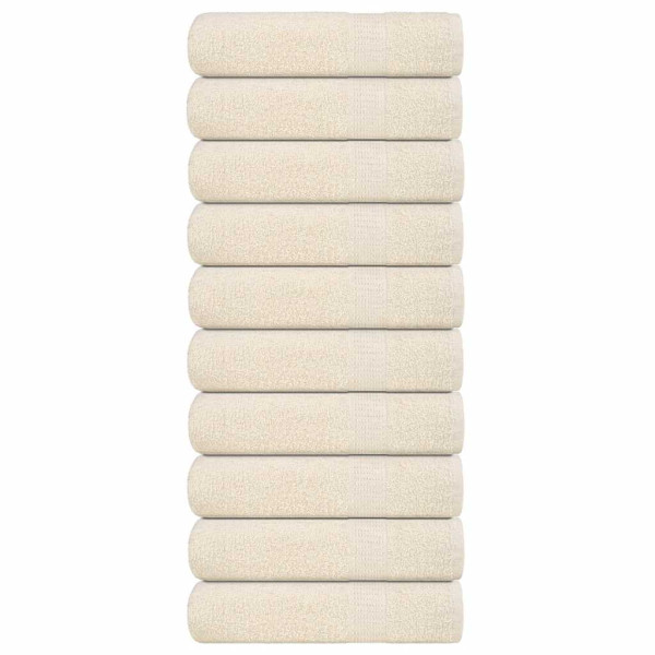 Toallas de Baño 10 uds Crema 100x150 cm 360 g/m² 100% Algodón