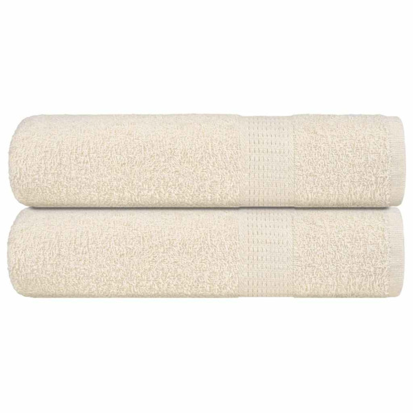 Toallas de Baño 2 uds crema 100x150 cm 360 g/m² 100% Algodón