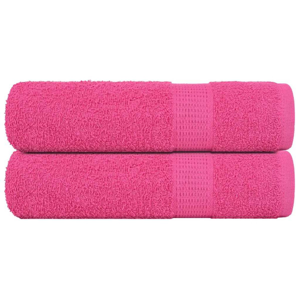 Toallas de Baño 2 uds rosa 100x150 cm 360 g/m² 100% Algodón