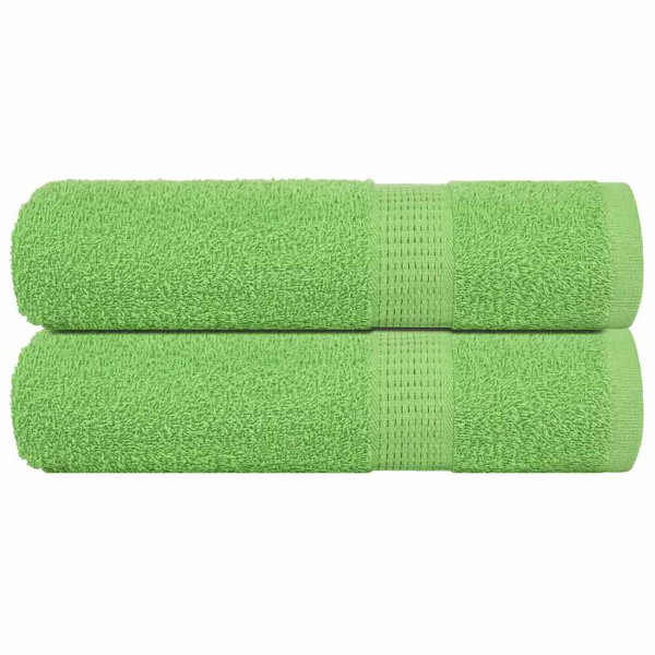 Toallas de Ducha 2 uds Verde Manzana 70x140 cm 360 gsm