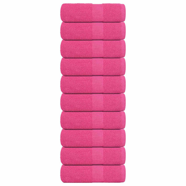 Toallas de jabón 10 piezas Rosa 30x30 cm 360 g/m² 100% Algodón